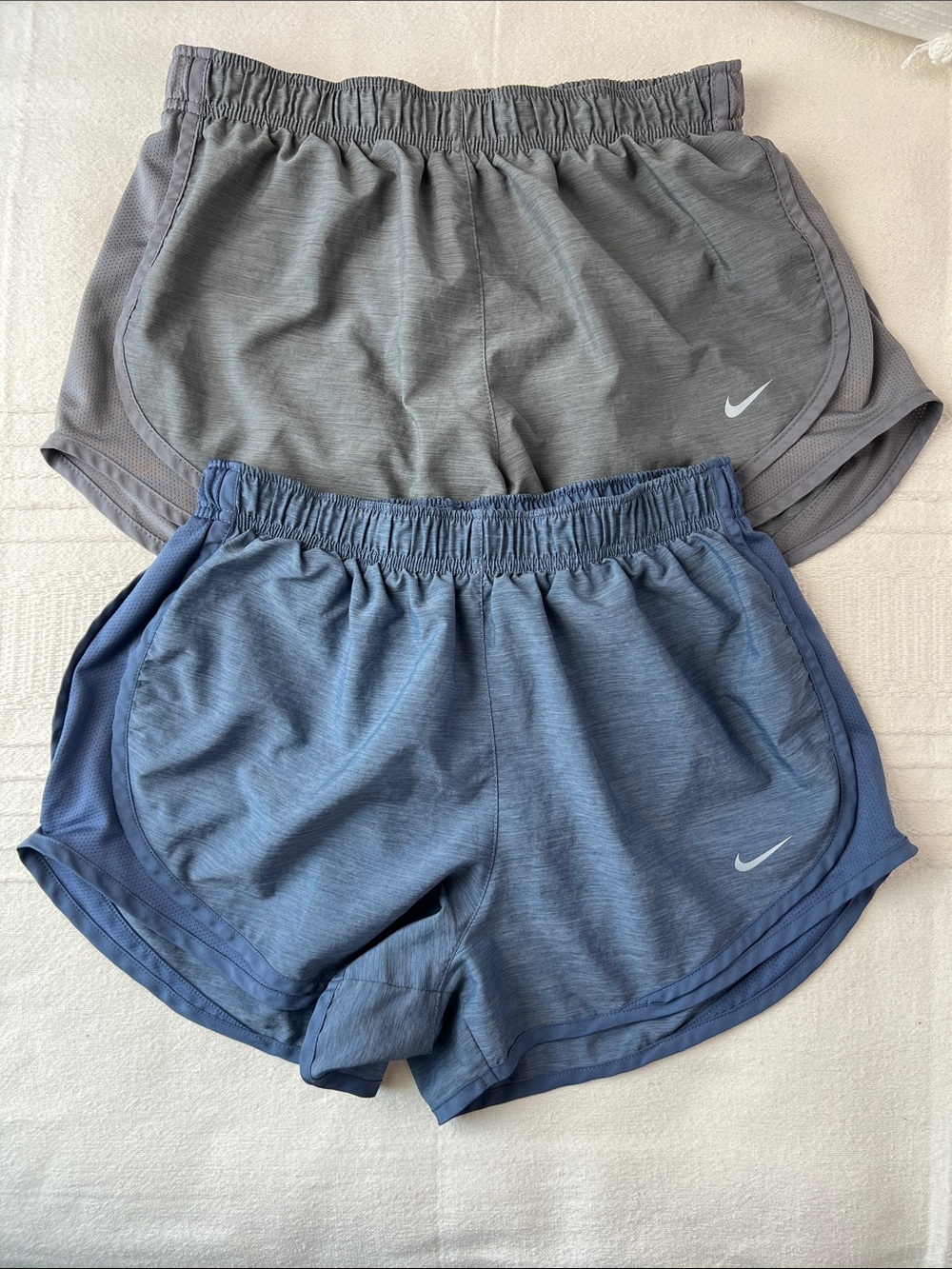 Nike Women’s Athletic Shorts - Blue & Gray, bundle of two